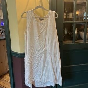 Flax white large linen dress